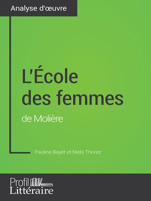 cover image of L'École des femmes de Molière (Analyse approfondie)
